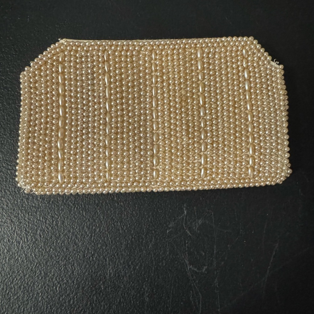 Vintage Pearl Beaded Clutch